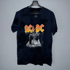 Women’s AC/DC Neck Cut Out Tee Size Large